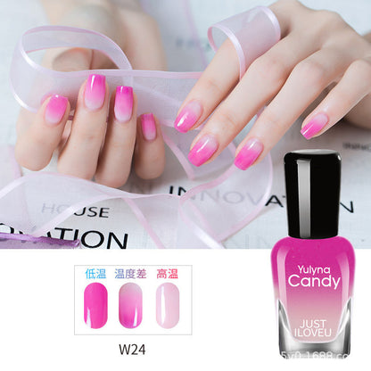 2024 new temperature-changing nail polish, no baking, quick drying, long-lasting, non-peelable, non-fading, multi-color nail polish, direct sales from manufacturers