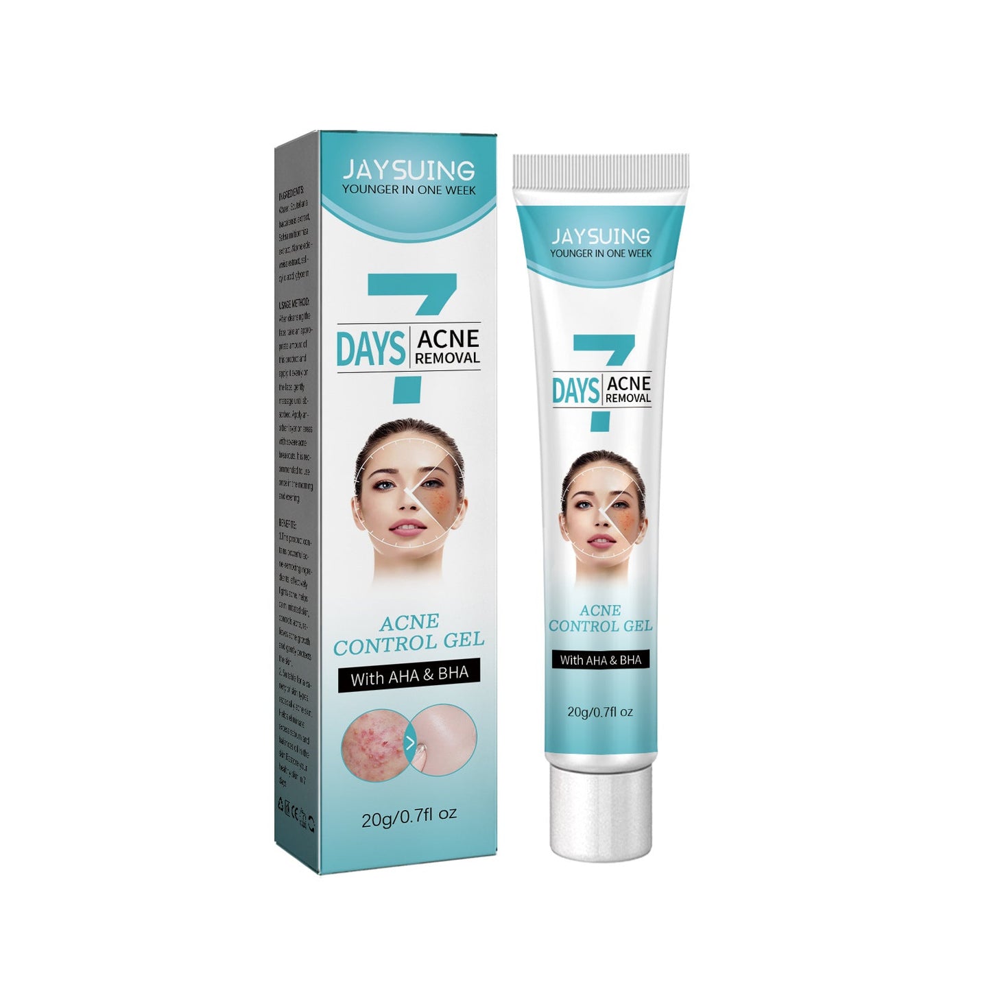 Jayusing Acne Repair Gel បំបាត់ស្នាមមុន ស្នាមមុន ជួសជុល ផ្តល់សំណើម និងធ្វើអោយស្បែកភ្លឺថ្លា។ 