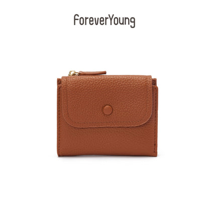 forever young wallet ladies short multifunctional coin purse Korean fashion card holder cross-border wholesale 