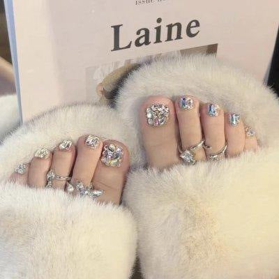 Handmade wearable nails wholesale short ballet nails pure desire ice transparent nude nail art finished nail stickers fake nails