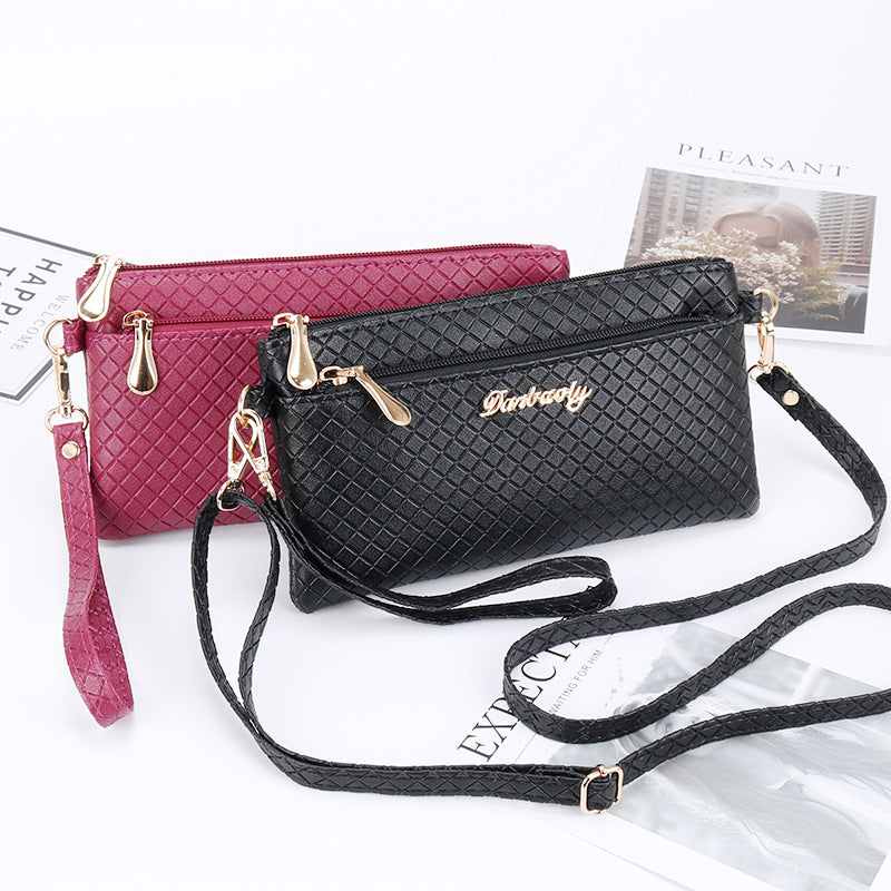 Korean style shoulder bag 2024 new women's bag fashion messenger bag simple versatile mobile phone bag women's mother wallet 