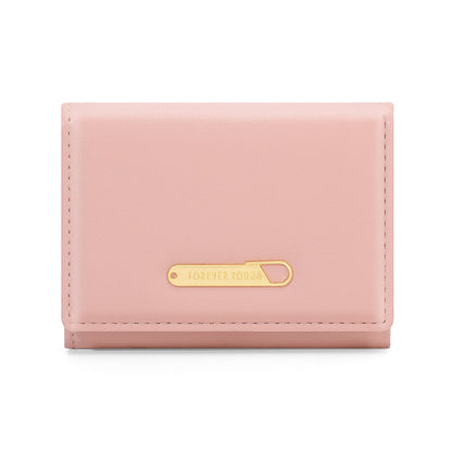 forever young women's wallet short tri-fold pu card holder high-end fashion Korean version cross-border coin purse 