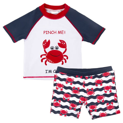 Boys swimsuit cartoon sun protection medium and large baby boy cute hot spring foreign trade children one-piece swimsuit manufacturers wholesale