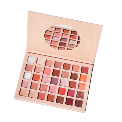 Ruhuatuo Peach Symphony 35 Color Makeup Eyeshadow Palette Matte Glitter Sequins Earth Color មានតម្លៃសមរម្យ មានលក់ដុំ 