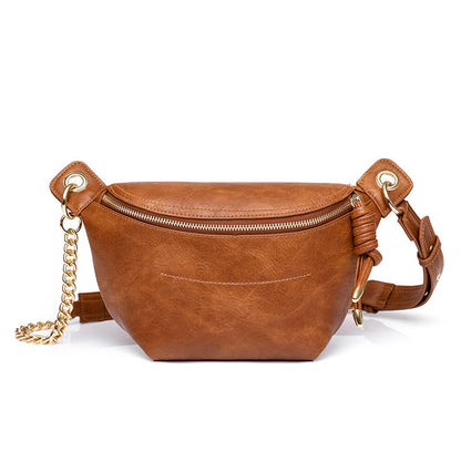 Cross-border Amazon hot-selling waist bag women's casual fashion messenger bag European and American retro ladies chest bag waist bag wholesale 