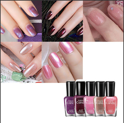 Yu Linna cross-border wholesale factory direct sales can not be peeled off a piece of toe nail polish set without baking