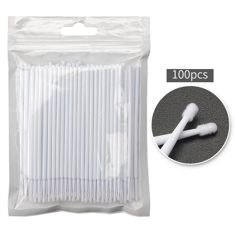 Wholesale grafting eyelash removal cotton swabs cosmetic cleaning cotton swabs cleaning cotton swab sticks multi-color bag 100 pcs