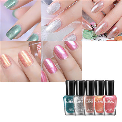 Yu Linna cross-border wholesale factory direct sales can not be peeled off a piece of toe nail polish set without baking