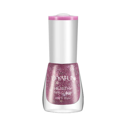 New water-based, no-bake, long-lasting, quick-drying, tearable, children's sequined colored nail polish, peelable cross-border nail polish