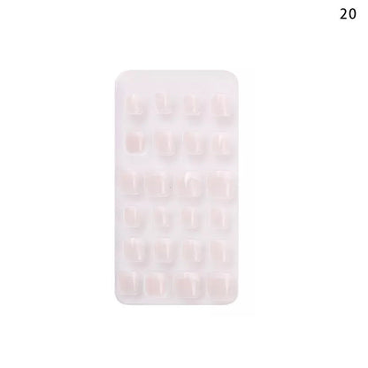 New children's nail tips 24 pieces cute children's nail tips butterfly love back adhesive wearable nail tips patch nail tips