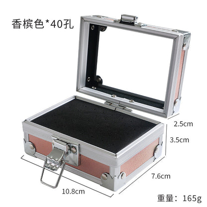 美甲打磨头收纳盒便携工具盒桌面整理置物架工具箱插孔展示架批发