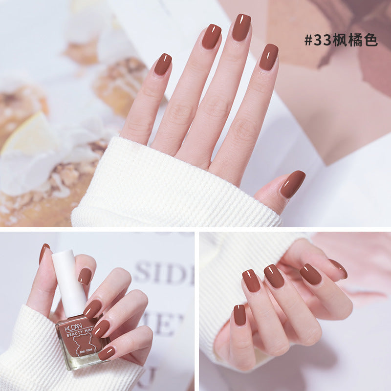 Nail polish wholesale no odor ice transparent nude nail salon dedicated oily non-peelable foot nail polish no baking long-lasting