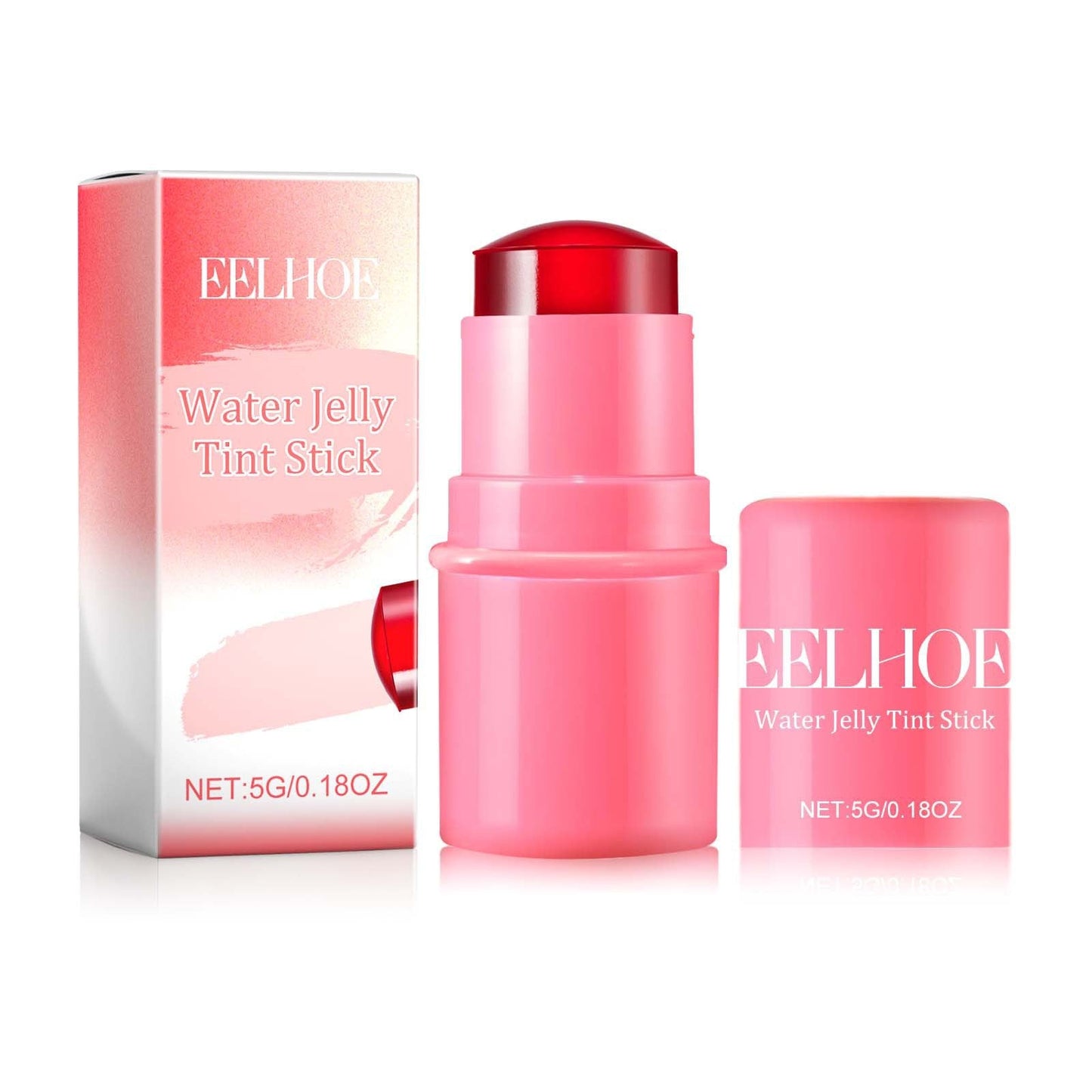 EELHOE fruit jelly blush lip gloss stick lazy contour even skin tone brighten color easy to apply lip gloss stick 