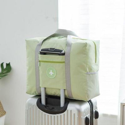 Thickened double-layer travel bag, foldable handbag, maternity bag, large-capacity portable moving luggage 