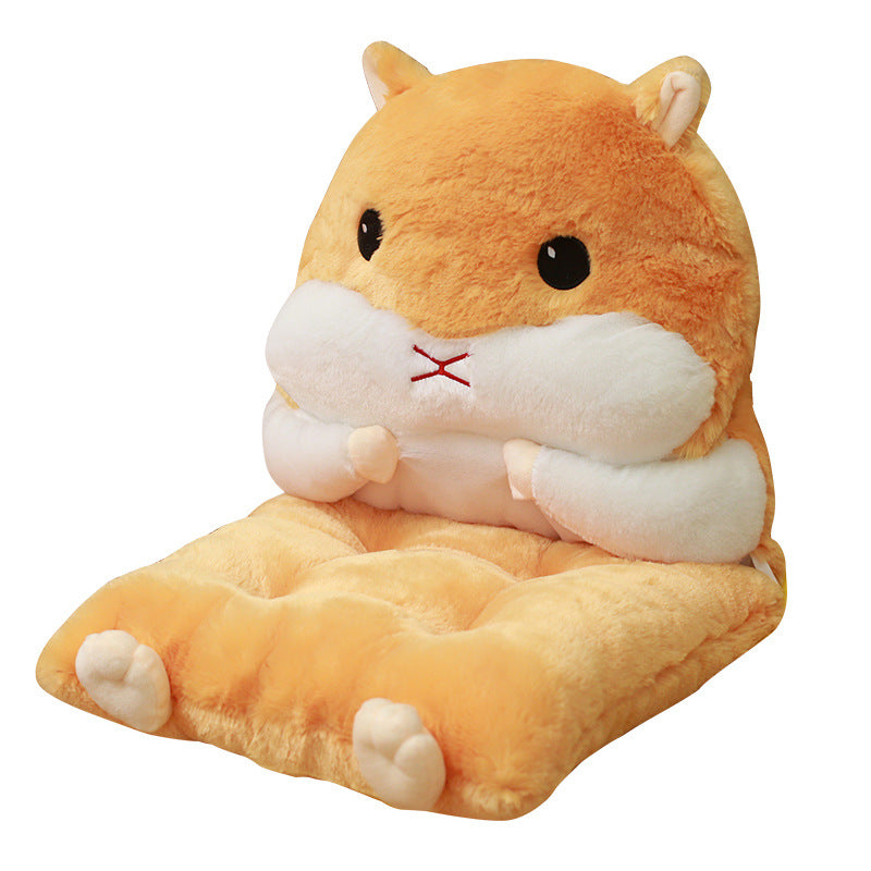 Multifunctional hamster one-piece cushion detachable plush warm waist and hip chair gift girl cushion