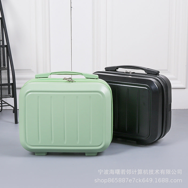 14 inch cosmetic case carry-on luggage cute portable small mini cabin case can hang female storage bag travel case 