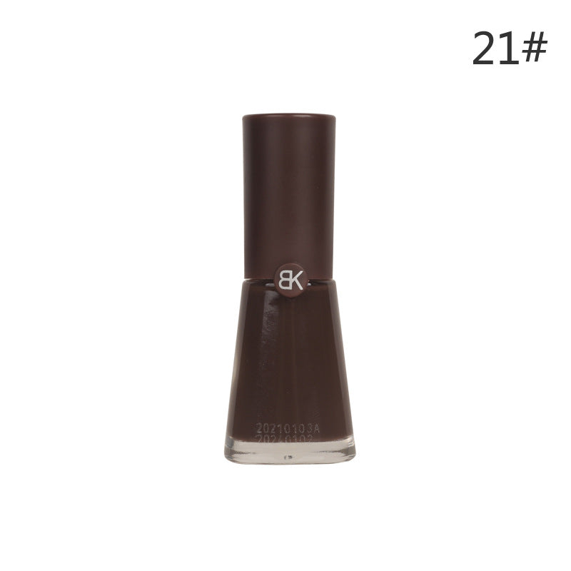 bk summer whitening 7 days 38 colors no baking long-lasting water-based nail polish 9.5ml non-peelable pure color macaron 