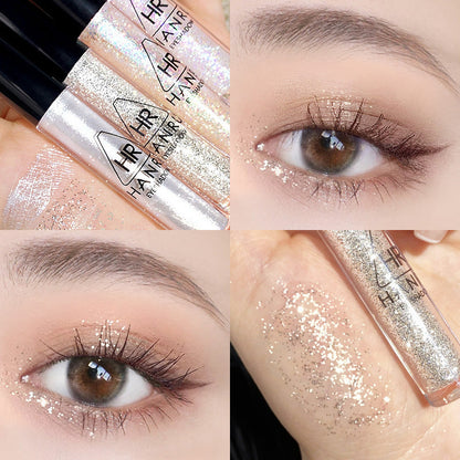 Han Ruxing Diamond Eyes Streamer Eyeshadow Pearlescent Flash Tear Makeup Eyeshadow Waterproof Not Easy to Remove Eye Makeup Brightening Liquid 