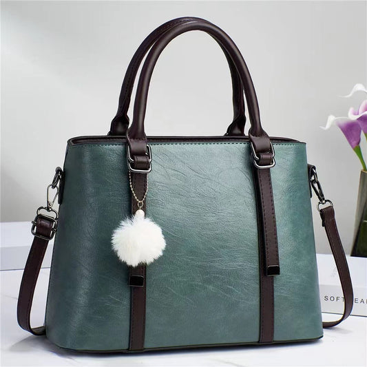 2024 autumn and winter women's bags new European and American retro large-capacity handbags trendy fashion one-shoulder messenger mother's bag 