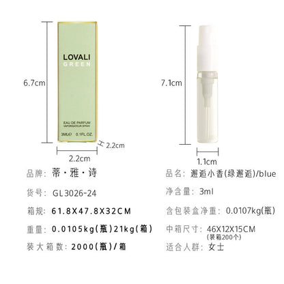 Internet celebrity fragrance 3ml trial pack perfume women's perfume Q version test tube perfume sample wholesale cheap substitute big brand perfume 