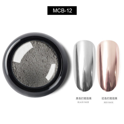 Cross-border manicure titanium gold powder vibrato mirror powder pure color electroplating magic mirror powder manicure glitter powder MCB wholesale