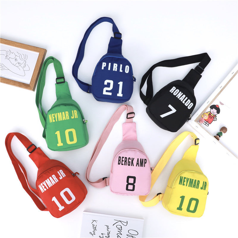 Children's bags wholesale fashion letter girls chest bag leisure sports boys shoulder bag versatile messenger bag