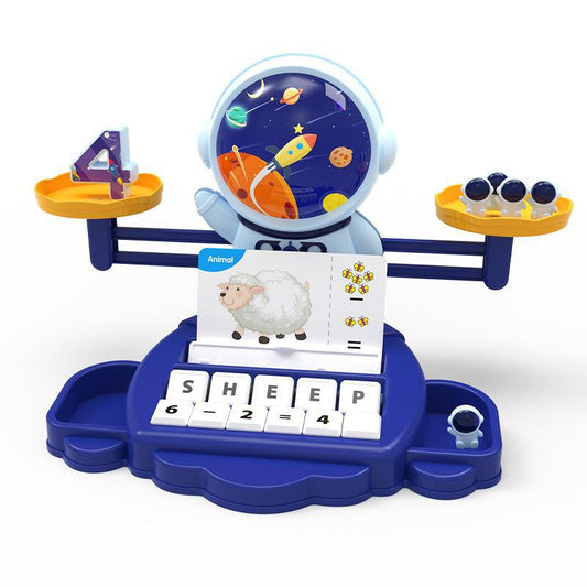 Cross-border astronaut balance toy children's arithmetic addition and subtraction mathematics teaching aids astronaut balance scale toy