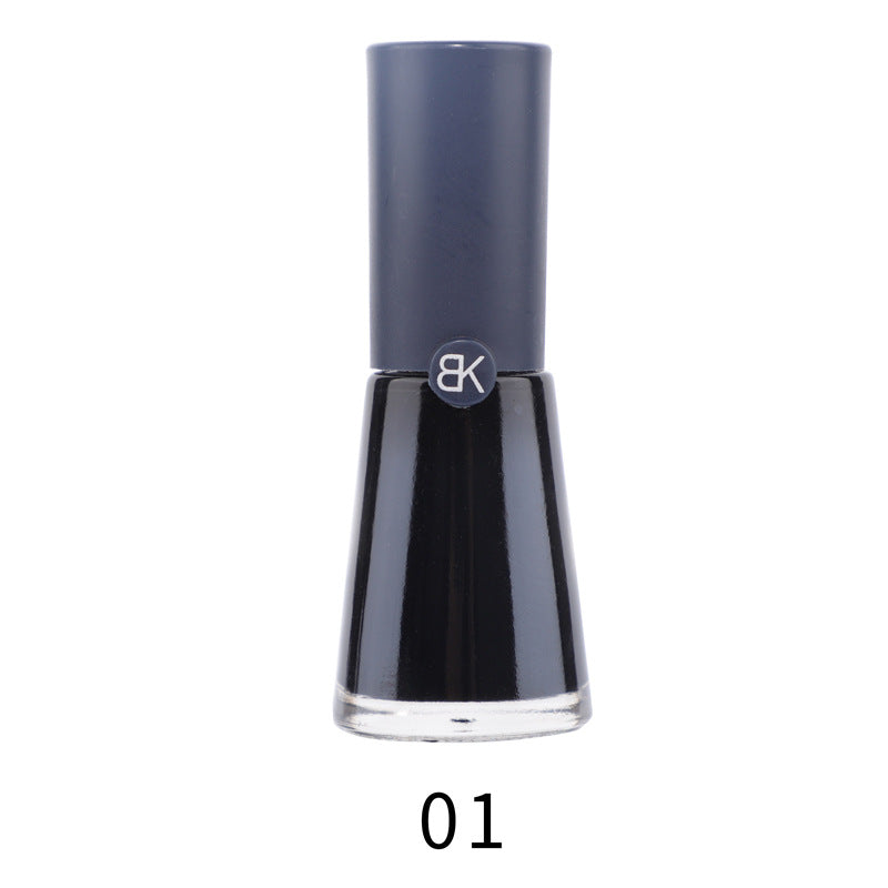 BK unpeelable new water-based nail polish pure color free baking autumn and winter style white macaron lemon 9.5ml 