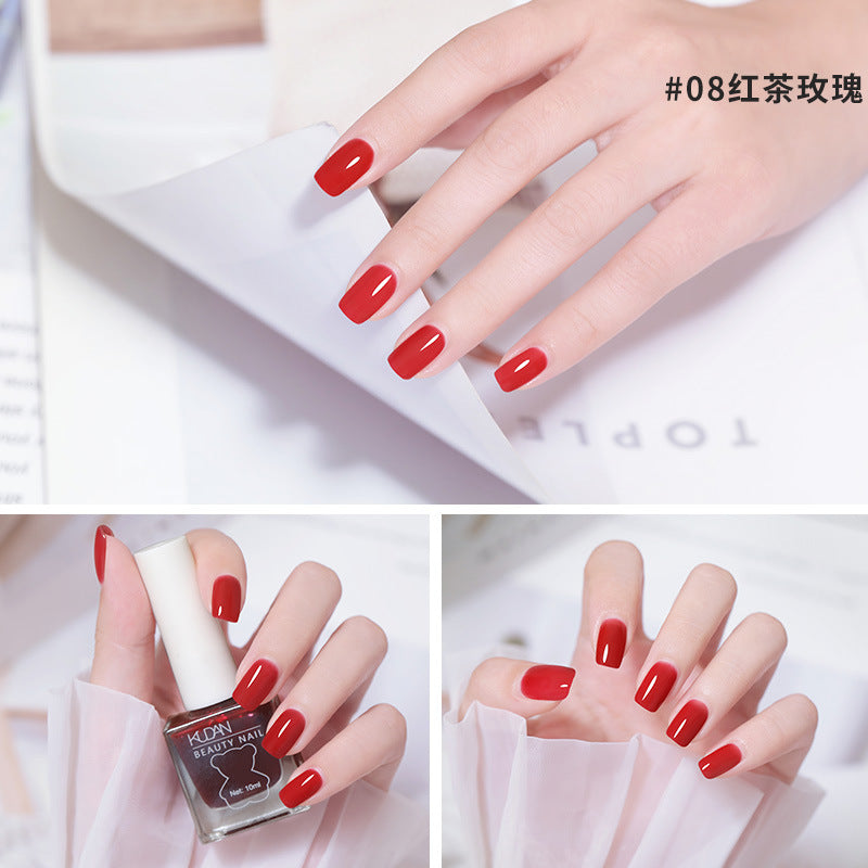 Nail polish wholesale no odor ice transparent nude nail salon dedicated oily non-peelable foot nail polish no baking long-lasting