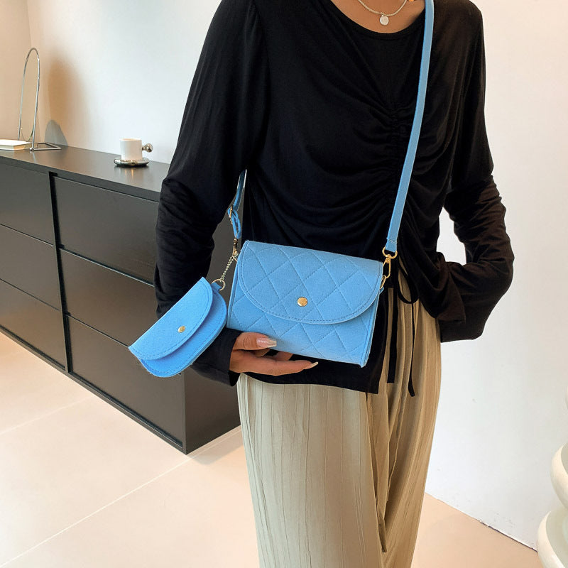 Retro fashion casual small square bag new style bag for women 2024 simple commuting versatile one-shoulder high-end underarm bag 