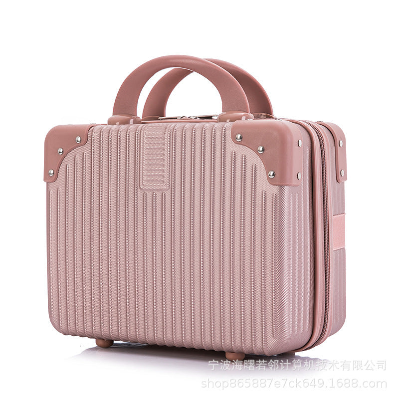 Mini student storage makeup suitcase small female light boarding 14 inch box portable simple large capacity 