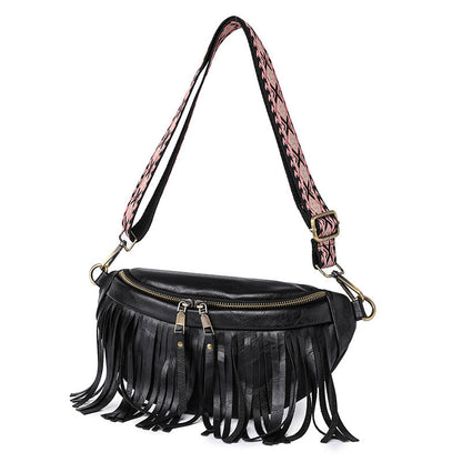 កាបូប crossbody bag summer European and American retro tassel pleated chest bag macaron color girls ថង់តូច ថង់លក់ដុំ 