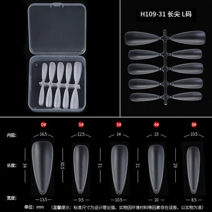 美甲甲片 磨砂免刻磨手工穿戴甲片折无痕空气软甲100片装全新升级