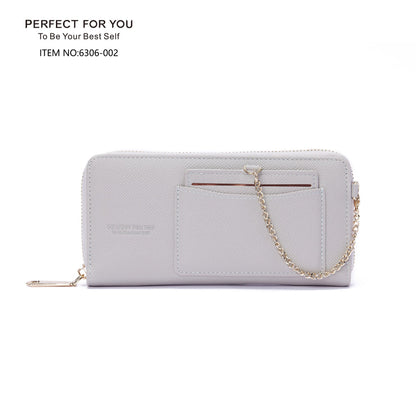 perfect for you long wallet women's zipper large capacity PU fashion clutch bag accordion bag wallet 