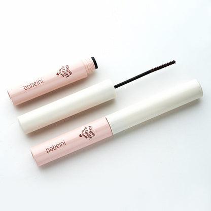 Bobeni pink small brush head mascara slim curling thick fine brush head not easy to smudge brown black cross-border