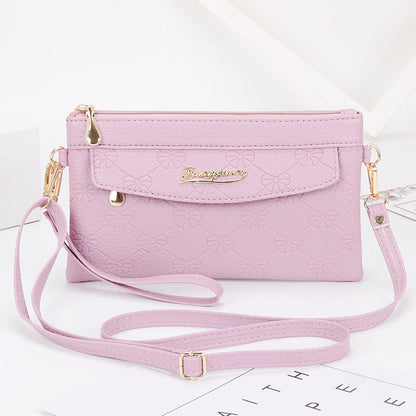 Genuine leather texture women's bag new style shoulder bag fashion messenger bag women's handbag Korean version mobile phone bag women's small square bag 