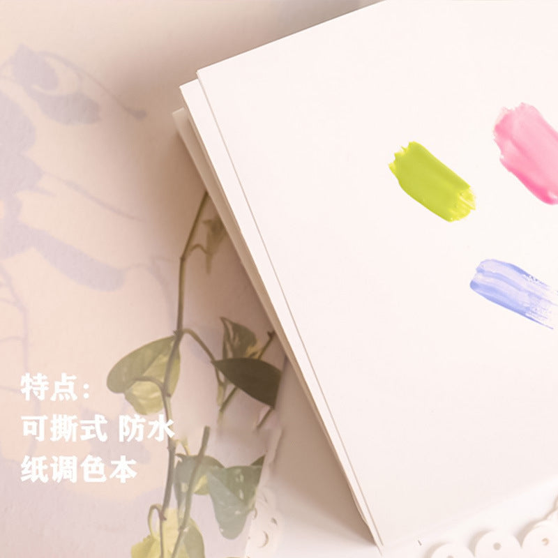 Japanese nail art tools tearable waterproof glue adjustment book disposable painting color adjustment paper glue adjustment paper 120 sheets a book