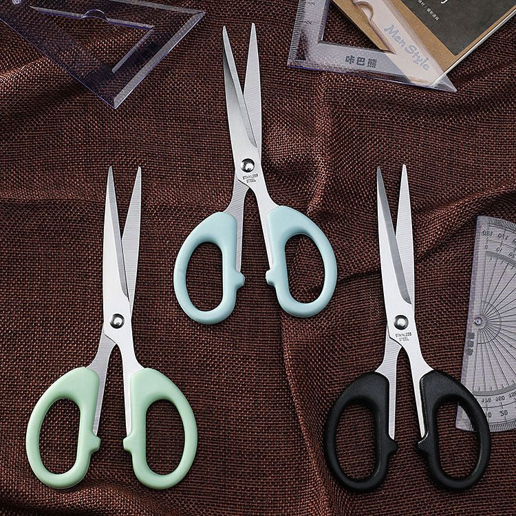 YJ002 stainless steel stationery scissors stainless steel scissors student scissors office scissors handmade household paper cutting small scissors