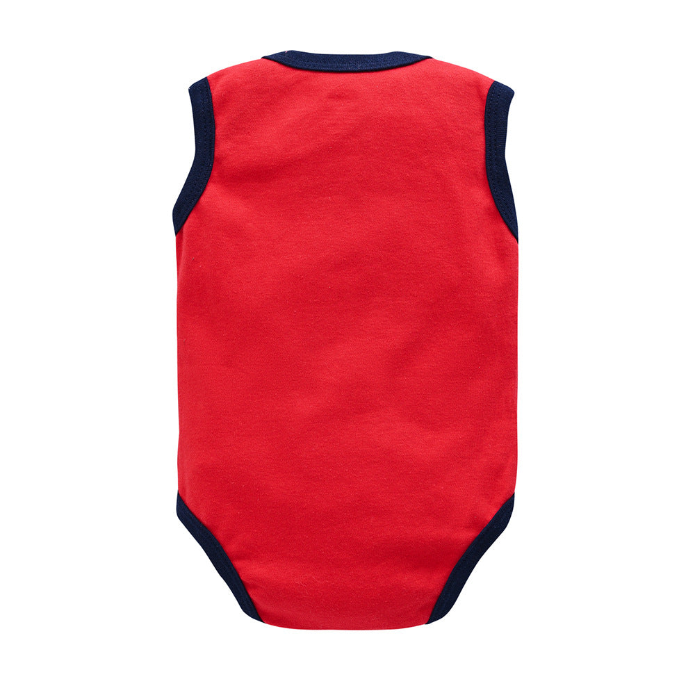 Baby suit three-piece set manufacturer 2024 summer new short-sleeved romper pants newborn clothes children's suit 