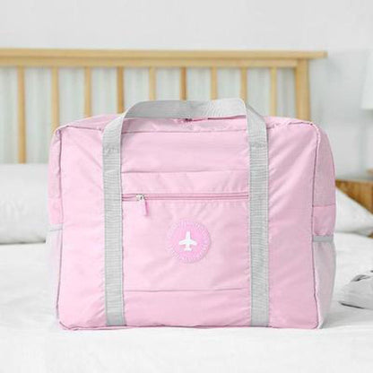 Thickened double-layer travel bag, foldable handbag, maternity bag, large-capacity portable moving luggage 