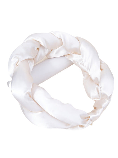 2021 New French Headband Headband Women European and American Large Elastic Headband White Twisted Headband Manufacturer Wholesale