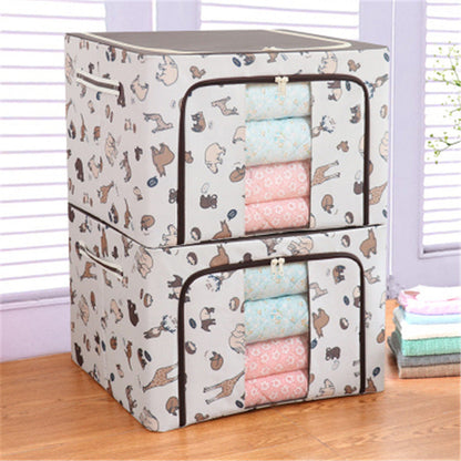 Clothes Storage Box Box Basket Artifact Household Fabric Folding Wardrobe Toy Organizing Bag Dormitory Storage Box 