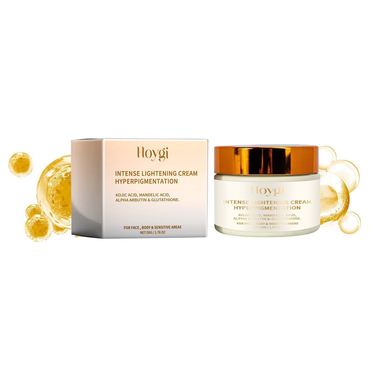 Hoygi Spot Lightening Skin Care Cream Locks in moisture, moisturizes, replenishes moisture, tightens, brightens, smoothes, and nourishes the skin 