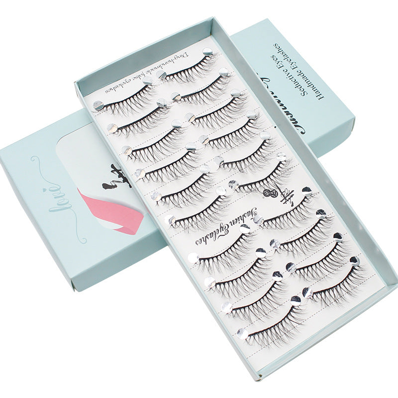 False Eyelash Sticker Fairy រោមភ្នែកបែបធម្មជាតិ 10 គូក្នុងមួយប្រអប់​ ស្រាលស្រួលពាក់