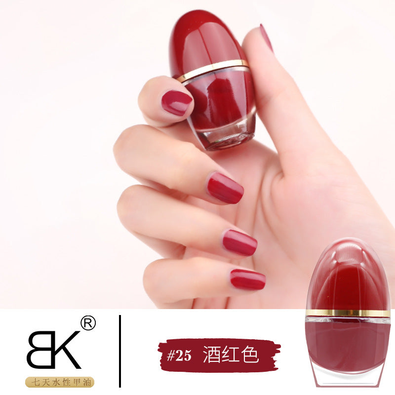 bk cute internet celebrity small easter egg 35 colors whitening 7 days water-based nail polish no baking long-lasting can not be peeled off wholesale 