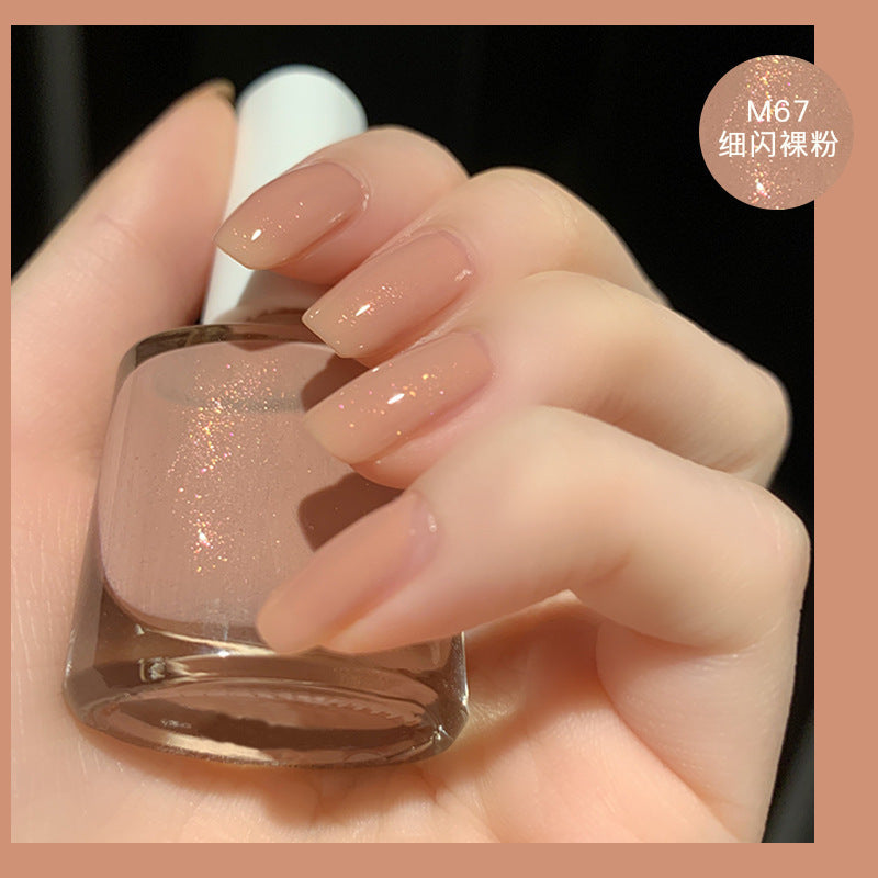 Water-based peelable nail polish, no baking, natural drying, quick drying, students' spring and summer white nude makeup, peelable nail polish 