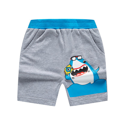 New style boy shorts summer children's clothing small and medium children's baby cartoon casual pants children's pants wholesale one piece drop shipping