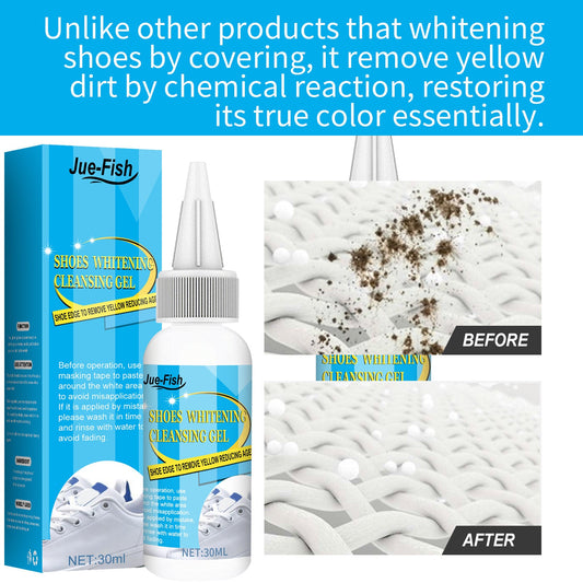 Jue-Fish white shoe cleaner non-wash, sneaker whitening and stain remove shoe edge edge decontamination oxidation gel 