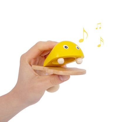 Cross-border wooden beech Orff children's various musical instruments music castanets kindergarten early education cartoon educational toys