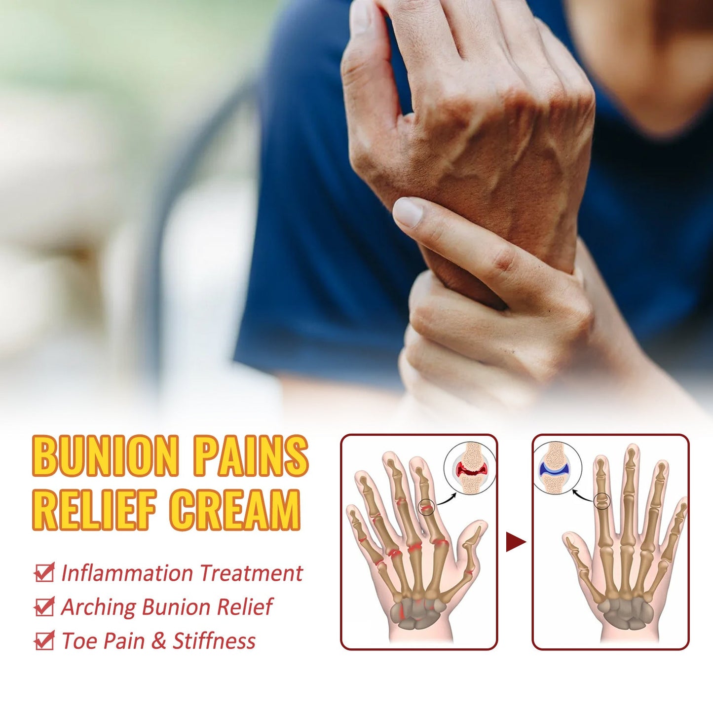 South Moon Bunion Joint Cream បំបាត់ភាពរឹង និងការឈឺចាប់នៅសន្លាក់មេដៃ ក ស្មា ចង្កេះ និងជើង ក្រែមថែរក្សាសន្លាក់ 